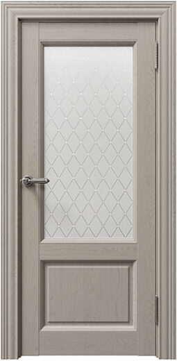 Дверь межкомнатная Соренто (Sorrento) 80010 Атрацит Soft touch Остекленная Экошпон
